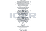 Front - Brake Pad - Icer Mercedes-Benz C