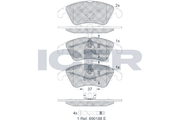 Front - Brake Pad - Icer Mercedes-Benz C
