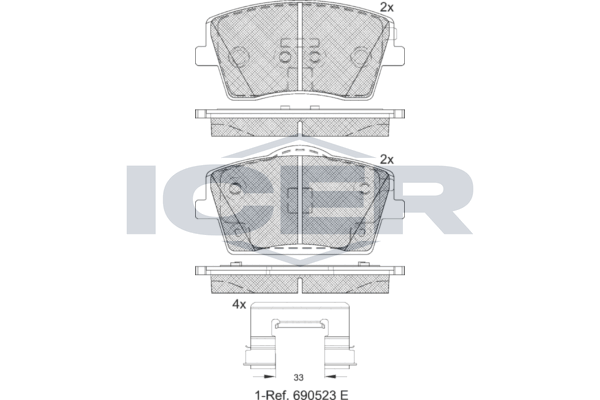 Brake Pad Set ICER