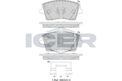 Brake Pad Set ICER