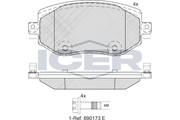 Brake Pad Set Front Icer Renault Megane