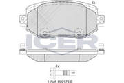 Brake Pad Set Front Icer Renault Megane