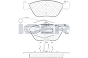 Brake Pad Set Front Icer Fiat Bravo