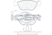 Brake Pad Set Front Icer Fiat Bravo