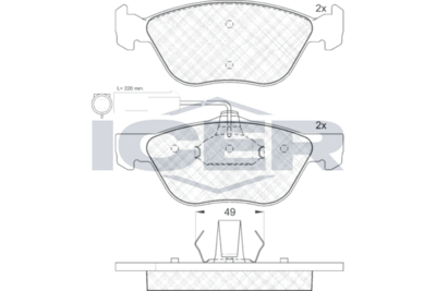 Brake Pad Set Front Icer Fiat Bravo