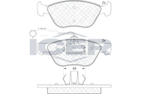 Brake Pad Set Front Icer Fiat Bravo
