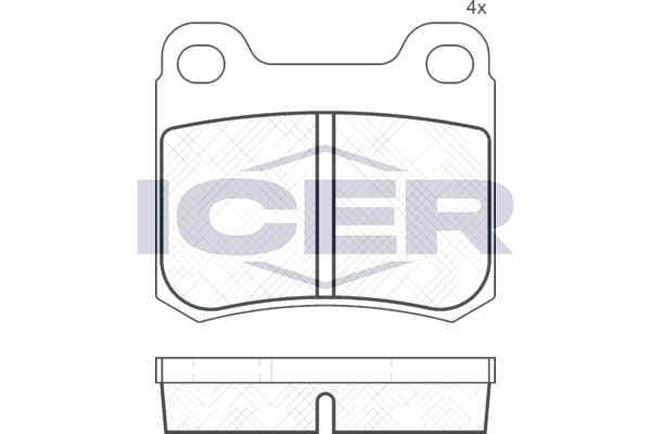 Rear - Brake Pad - Icer - Mercedes-Benz