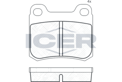 Rear - Brake Pad - Icer - Mercedes-Benz