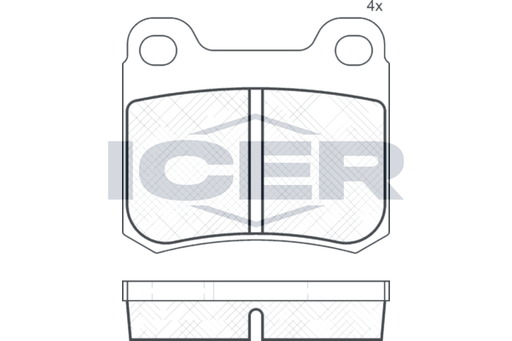 Rear - Brake Pad - Icer - Mercedes-Benz