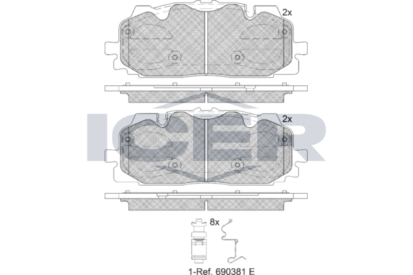 Brake Pad Front Axle Audi Icer