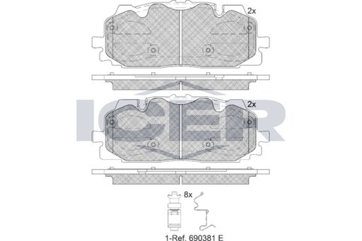 Brake Pad Front Axle Audi Icer