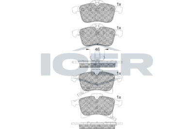 Front - Brake Pad - Icer - Opel Astra H