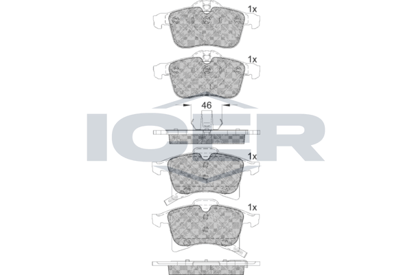 Front - Brake Pad - Icer - Opel Astra H