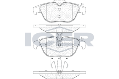 Rear - Brake Pad - Icer Mercedes-Benz E-