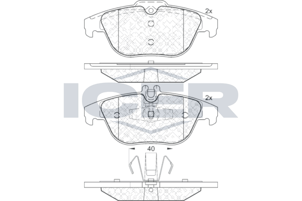 Rear - Brake Pad - Icer Mercedes-Benz E-