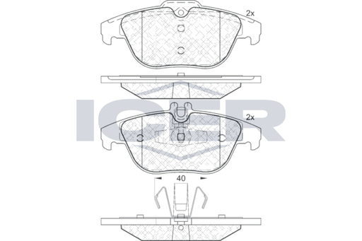 Rear - Brake Pad - Icer Mercedes-Benz E-