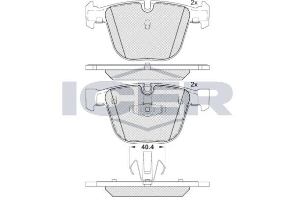 Rear - Brake Pad - Icer - Bmw 7 (F01, F0
