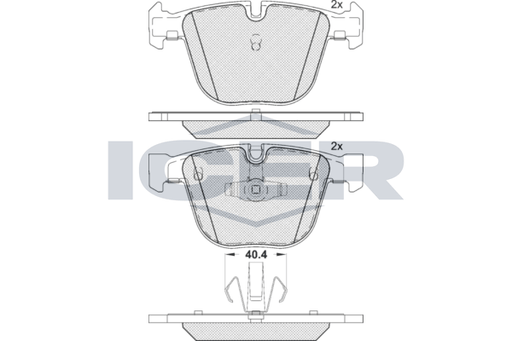 Rear - Brake Pad - Icer - Bmw 7 (F01, F0