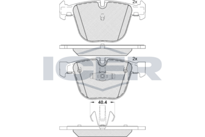 Rear - Brake Pad - Icer - Bmw 7 (F01, F0