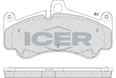 Brake pad, PORSCHE 911