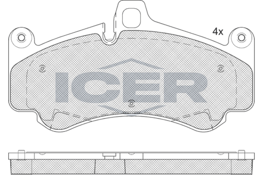 Brake pad, PORSCHE 911