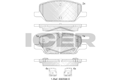 Brake Pad Set ICER