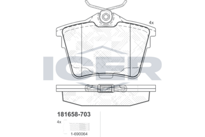 Brake Pad Set PEUGEOT