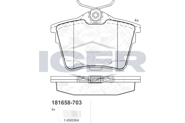 Brake Pad Set PEUGEOT