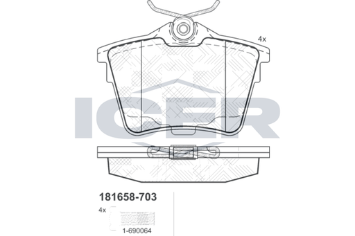 Brake Pad Set PEUGEOT