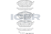 Front - Brake Pad - Icer Mercedes-Benz C