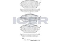 Front - Brake Pad - Icer Mercedes-Benz C