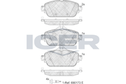 Front - Brake Pad - Icer Mercedes-Benz C
