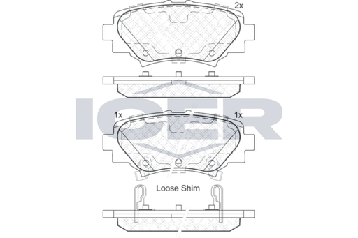 Brake Pad Set Rear Icer Mazda 3