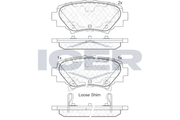 Brake Pad Set Rear Icer Mazda 3