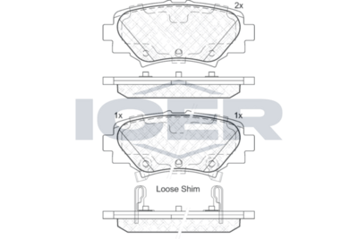 Brake Pad Set Rear Icer Mazda 3