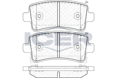 Rear - Brake Pad - Icer Opel Insignia A