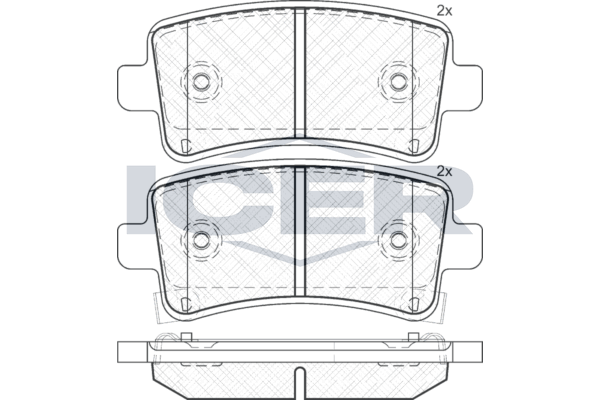 Rear - Brake Pad - Icer Opel Insignia A