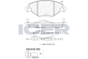 Front Brake Pad Set Icer Citroen C5
