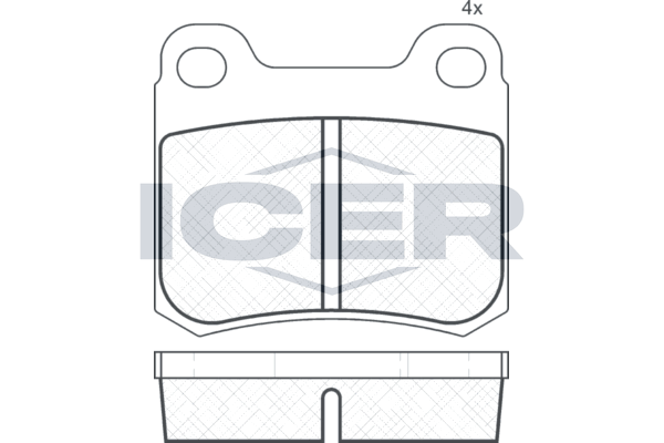 Rear - Brake Pad - Icer - Mercedes-Benz