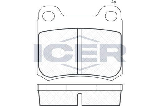 Rear - Brake Pad - Icer - Mercedes-Benz