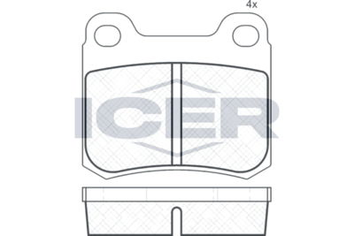 Rear - Brake Pad - Icer - Mercedes-Benz