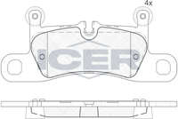 Brake Pad Set Rear Icer Vw Touareg