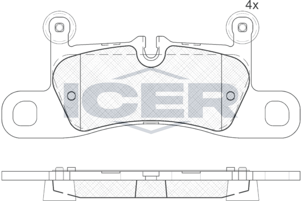 Brake Pad Set Rear Icer Vw Touareg