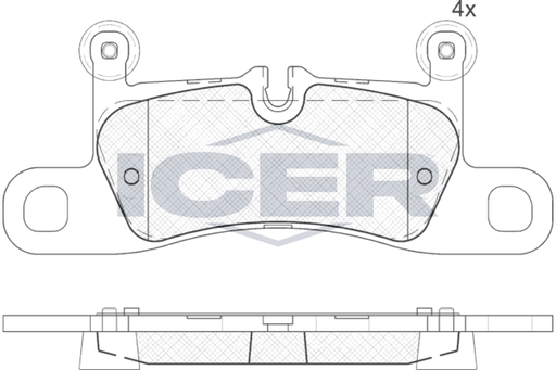 Brake Pad Set Rear Icer Vw Touareg