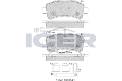 Brake Pad Set Peugeot Icer