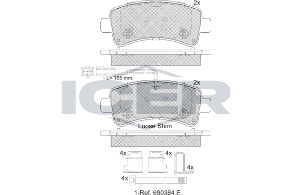Brake Pad Set Peugeot Icer