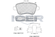 Front - Brake Pad - Icer -Mercedes-Benz