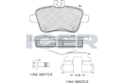 Front - Brake Pad - Icer -Mercedes-Benz