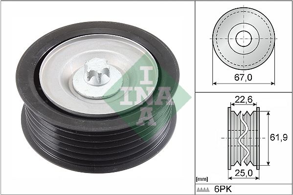 Guide Pulley - V-Ribbed Belt - Ina Merce