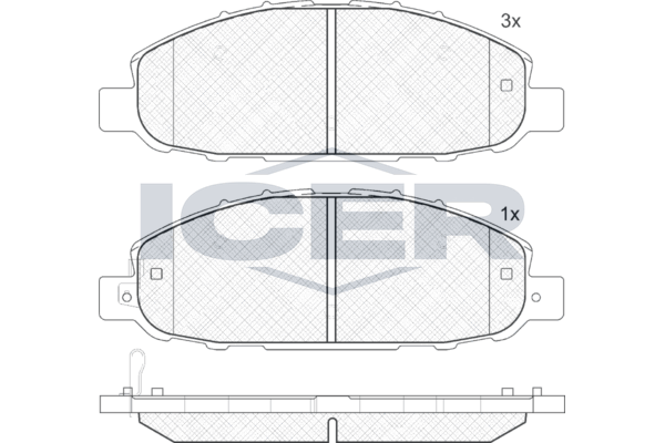 Front - Brake Pad - Icer - Nissan
